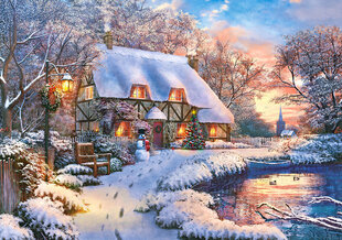 Pusle "Winter Cottage" Castorland, 500 tk hind ja info | Pusled lastele ja täiskasvanutele | hansapost.ee