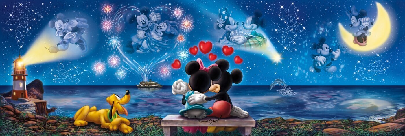 Pusle Clementoni High Quality Collection Panorama Mickey & Minnie (Miki&Minni), 39449, 1000-osaline цена и информация | Pusled lastele ja täiskasvanutele | hansapost.ee
