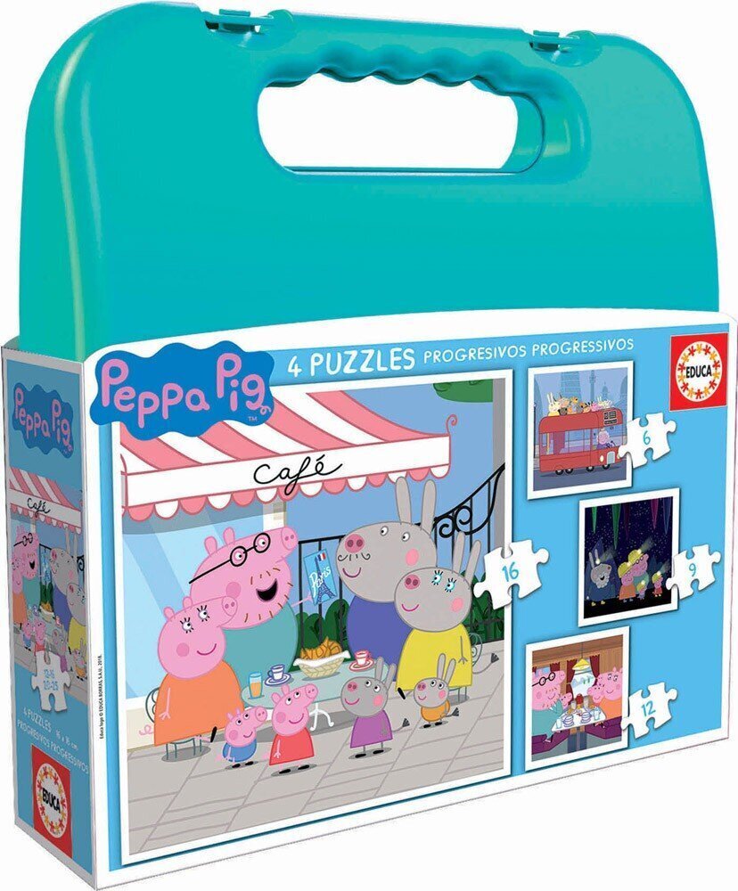 Pusle komplekt Peppa, 4 tk. цена и информация | Pusled lastele ja täiskasvanutele | hansapost.ee