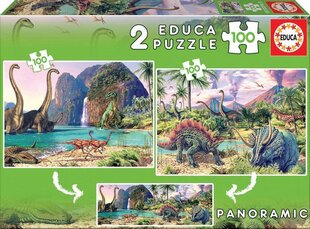 Паззл Educa Borras Динозавры, 100 деталей, 2 шт цена и информация | Пазлы | hansapost.ee