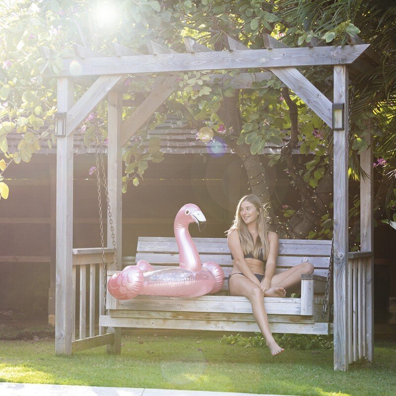 Ujumisrõngas Intex Glitter Flamingo, 99x89x71 cm цена и информация | Täispuhutavad veemänguasjad ja ujumistarbed | hansapost.ee