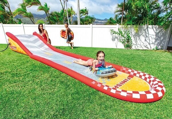 Täispuhutav veeliumägi INTEX Racing Fun Slide, 561x76 cm цена и информация | Täispuhutavad veemänguasjad ja ujumistarbed | hansapost.ee