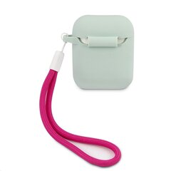 GUACA2LSVSBF Guess Vintage Silicone Case for Airpods 1/2 Blue hind ja info | Nutiseadmed ja lisatarvikud | hansapost.ee