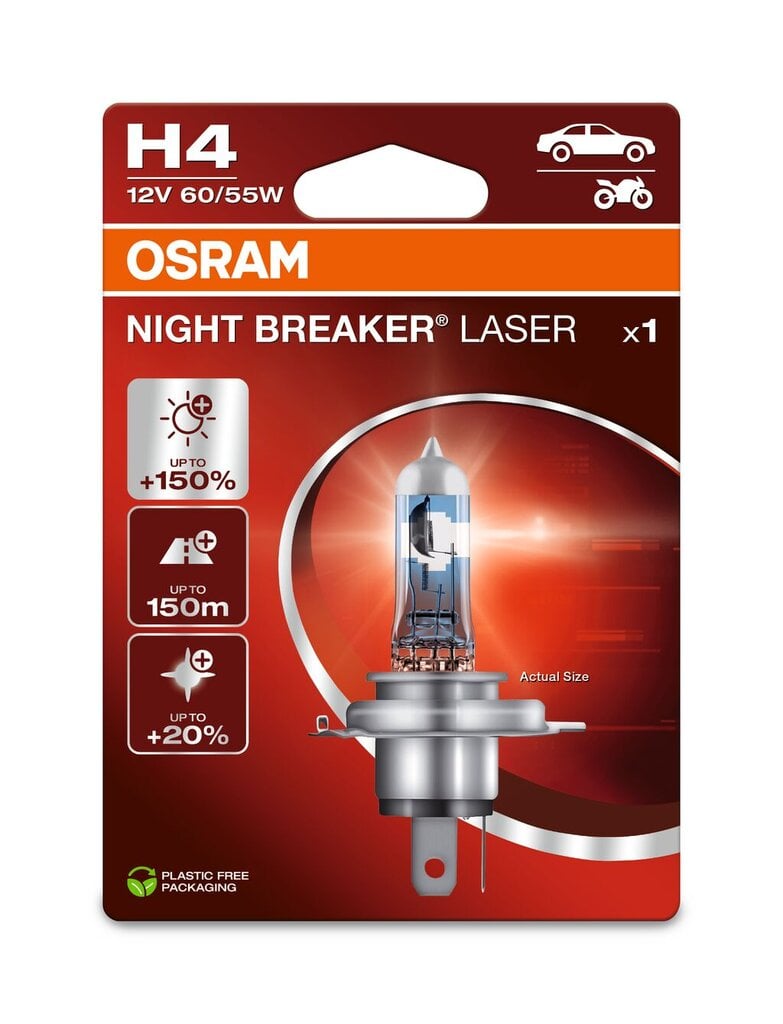 Autopirnid Osram Night Breaker Laser (Next Generation) H4, 1 tk. цена и информация | Autopirnid | hansapost.ee