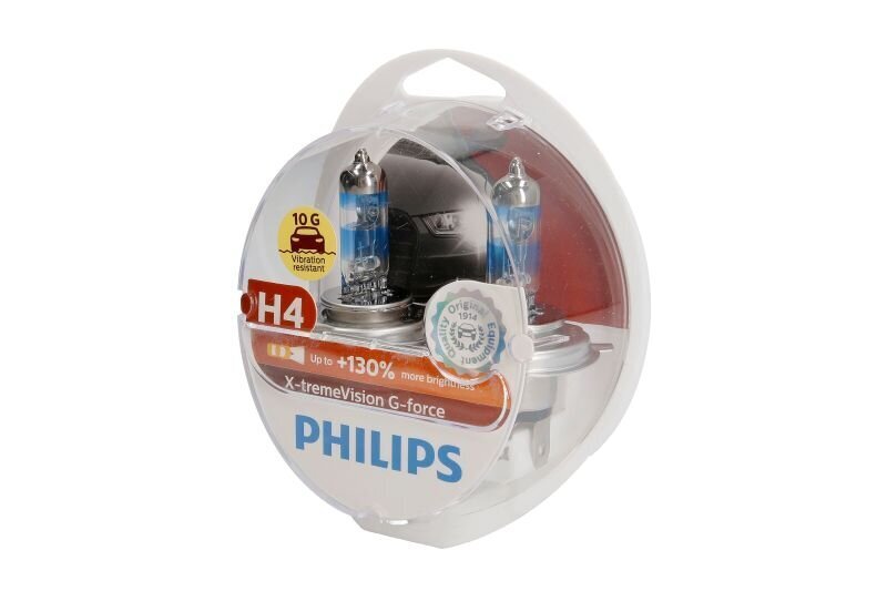 Pirnid Philips H4 12V 60/55W +130% X-treme Vision G-Force (2 tk) hind ja info | Autopirnid | hansapost.ee