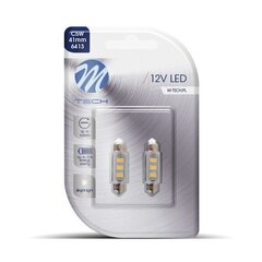 Светодиодная лампа M-Tech LB091W 12V C5W, 2 шт. цена и информация | Автомобильные лампочки | hansapost.ee