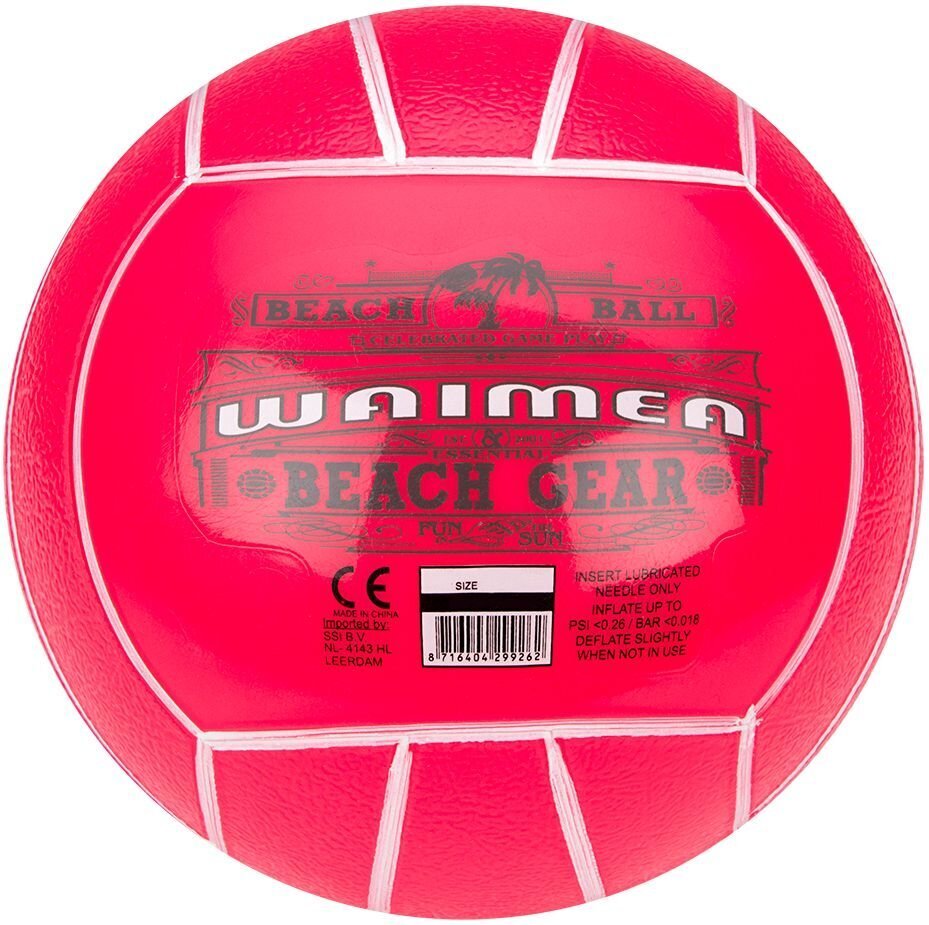 Rannavõrkpalli pall Waimea 16TA, roosa, 21 cm цена и информация | Võrkpalli pallid | hansapost.ee
