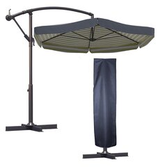 Садовый зонт CLASSIC STRIP CARRUZZO, 3 м цена и информация | Комплекты уличной мебели | hansapost.ee