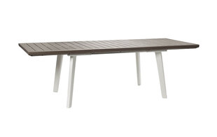Садовый стол складной Harmony Extendable белый / бежевый цена и информация | Садовые столы и столики | hansapost.ee