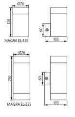 Светильник на стену Kanlux MAGRA EL-235 2xmax35W JDR GU10 IP44 цена и информация | Уличные светильники | hansapost.ee