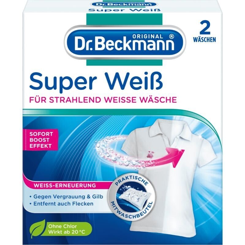 Pesuvalgendi Super White Dr. Beckmann 2*40 g hind ja info | Pesuvahendid | hansapost.ee