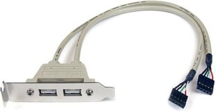 StarTech 2 Port USB A Female Low Profile Slot Plate Adapter цена и информация | Аксессуары для корпусов | hansapost.ee