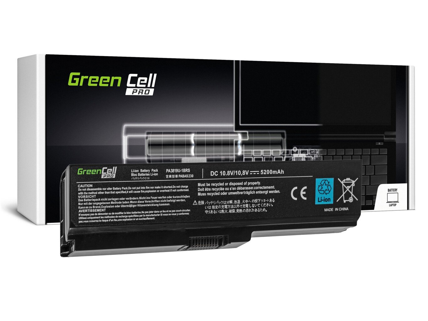Green Cell PRO Laptop Battery for Toshiba Satellite C650 C650D C660 C660D L650D L655 L750 цена и информация | Sülearvuti akud | hansapost.ee