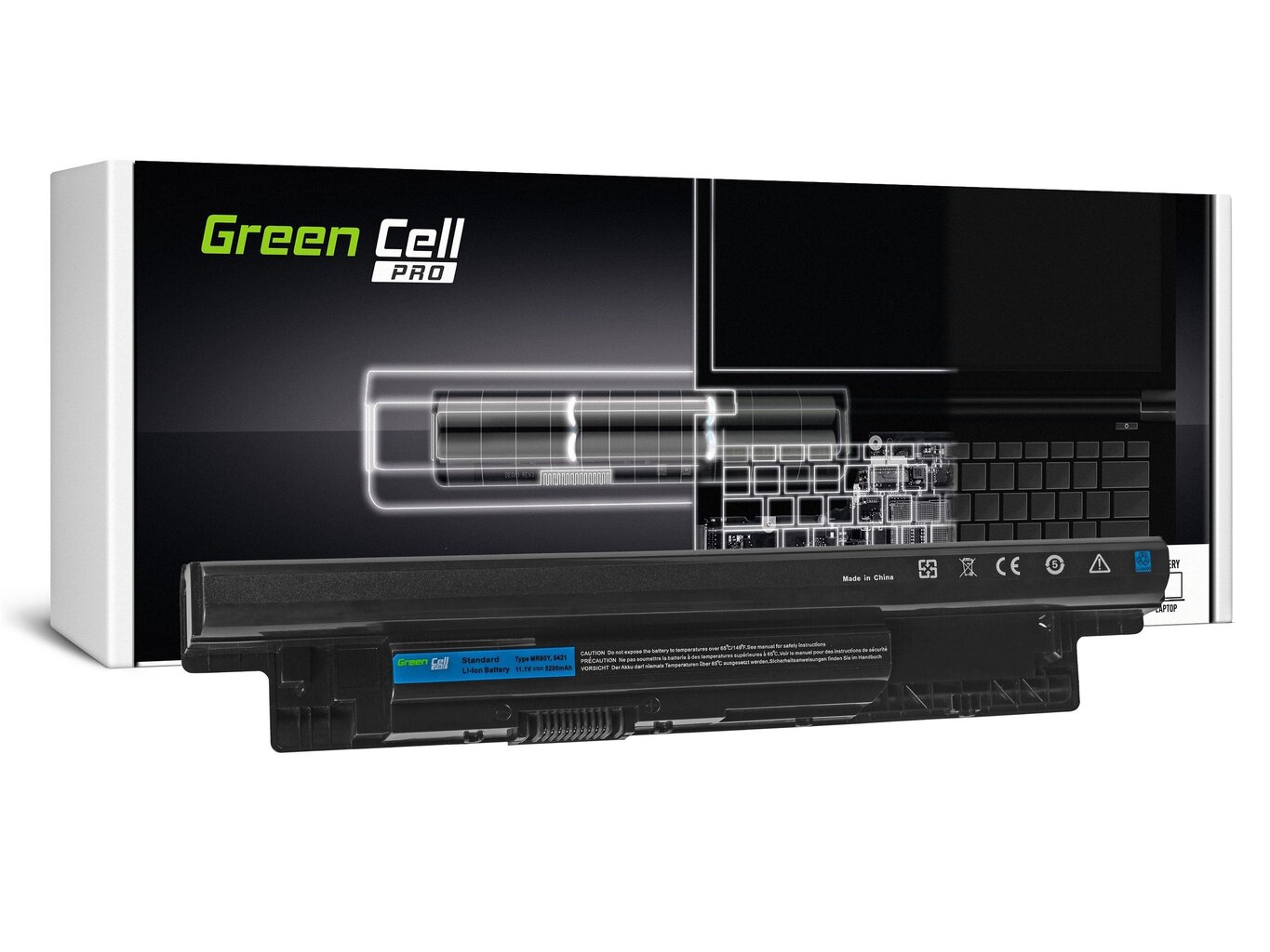 Green Cell Pro Laptop Battery for Dell Inspiron 14 3000 15 3000 3521 3537 15R 5521 5537 17 5749 hind ja info | Sülearvuti akud | hansapost.ee