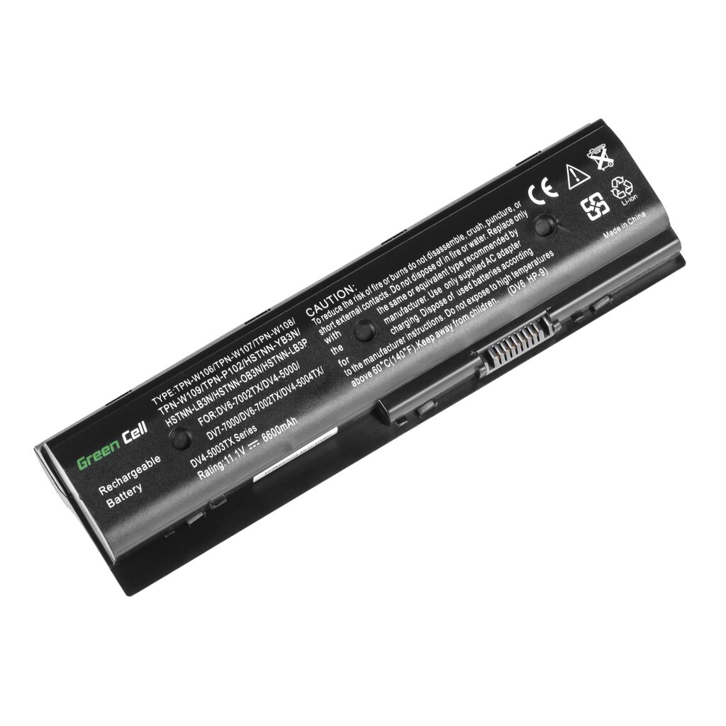 Enlarged Green Cell Laptop Battery for HP Envy DV4 DV6 DV7 M4 M6 i HP Pavilion DV6-7000 DV7-7000 M6 hind ja info | Sülearvuti akud | hansapost.ee