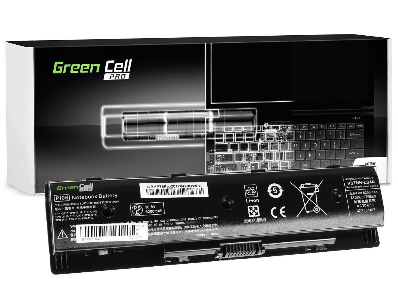 Green Cell Pro Laptop Battery for HP Pavilion 15 17 Envy 15 17 hind ja info | Sülearvuti akud | hansapost.ee