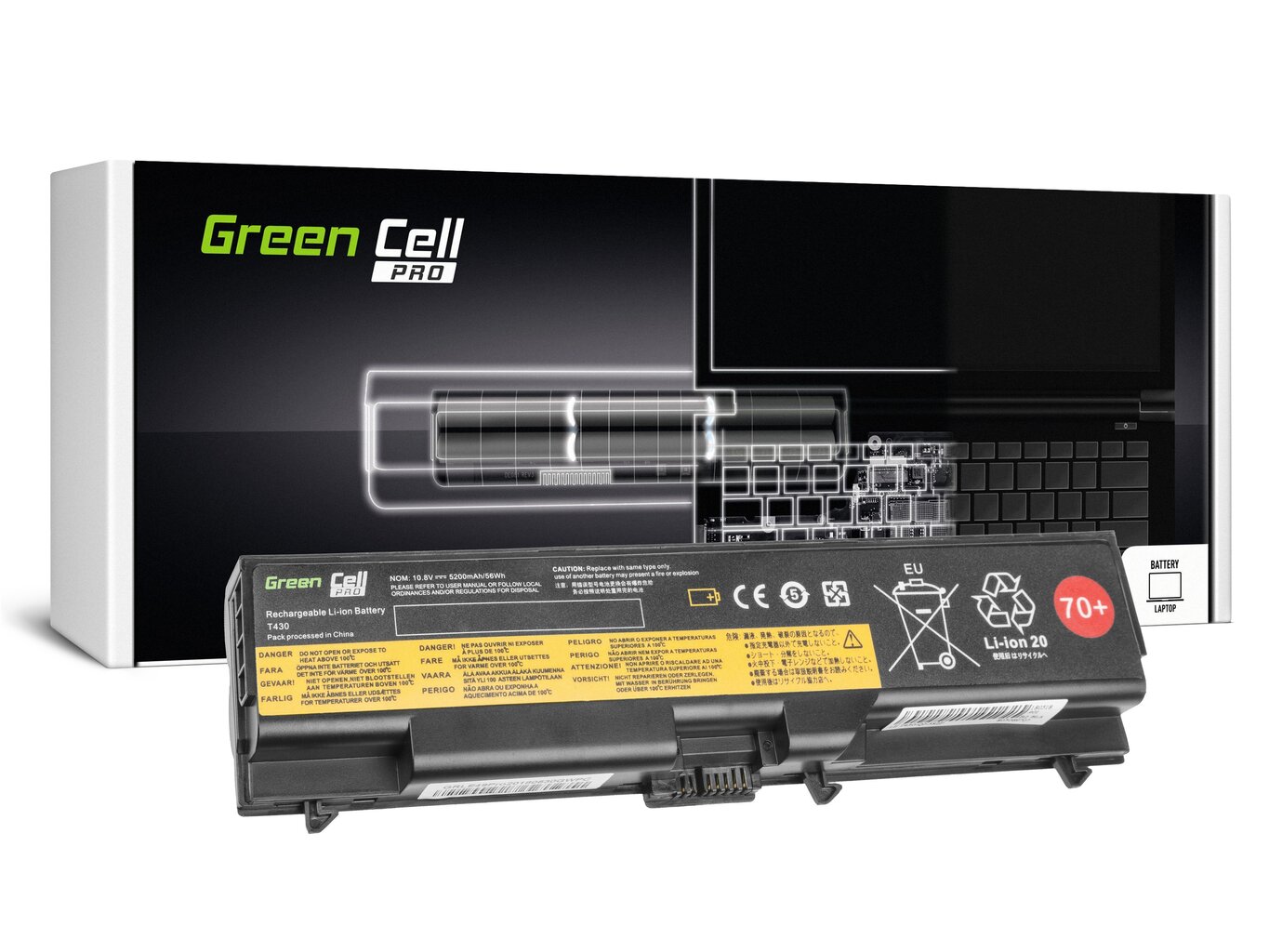 Green Cell PRO Laptop Battery 45N1001 for Lenovo ThinkPad L430 T430i L530 T430 T530 T530i цена и информация | Sülearvuti akud | hansapost.ee