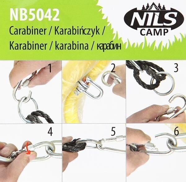 Karabiin Nils Camp NB5042 цена и информация | Muu matkavarustus | hansapost.ee