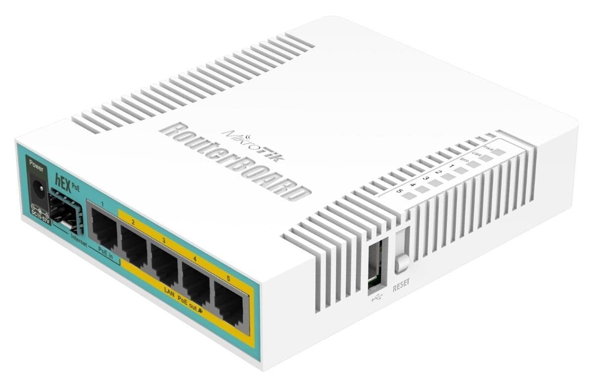 MikroTik hEX PoE Router RB960PGS 10 hind ja info | Ruuterid | hansapost.ee