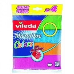 Ткань из микроволокна Vileda, различные цвета, 4 шт. цена и информация | Принадлежности для уборки | hansapost.ee