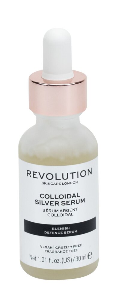 Pigmendilaike korrigeeriv näoseerum Revolution Skincare Colloidal Silver Serum, 30 ml hind ja info | Näoõlid, ampullid ja seerumid | hansapost.ee