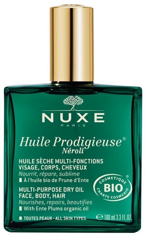 Kuivõli Nuxe Huile Prodigieuse Multi- Purpose Organic Neroli Dry Oil (näole, kehale, juustele) 100 ml hind ja info | Näoõlid, ampullid ja seerumid | hansapost.ee