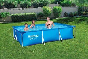 Каркасный бассейн с фильтром для воды Bestway Steel Pro, 300x201x66 см, синий цена и информация | Бассейны | hansapost.ee