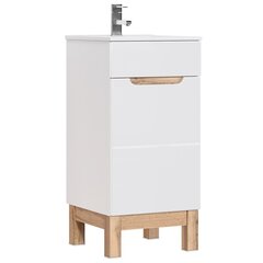 Sisseehitatud valamualune vannitoakapp Hakano Fargo, 40x41 cm, valge/pruun price and information | Bathroom cabinets | hansapost.ee