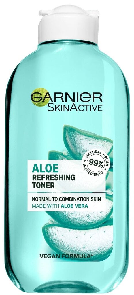 Näotoonik Garnier Skin Active Aloe 200 ml цена и информация | Näopuhastusvahendid | hansapost.ee