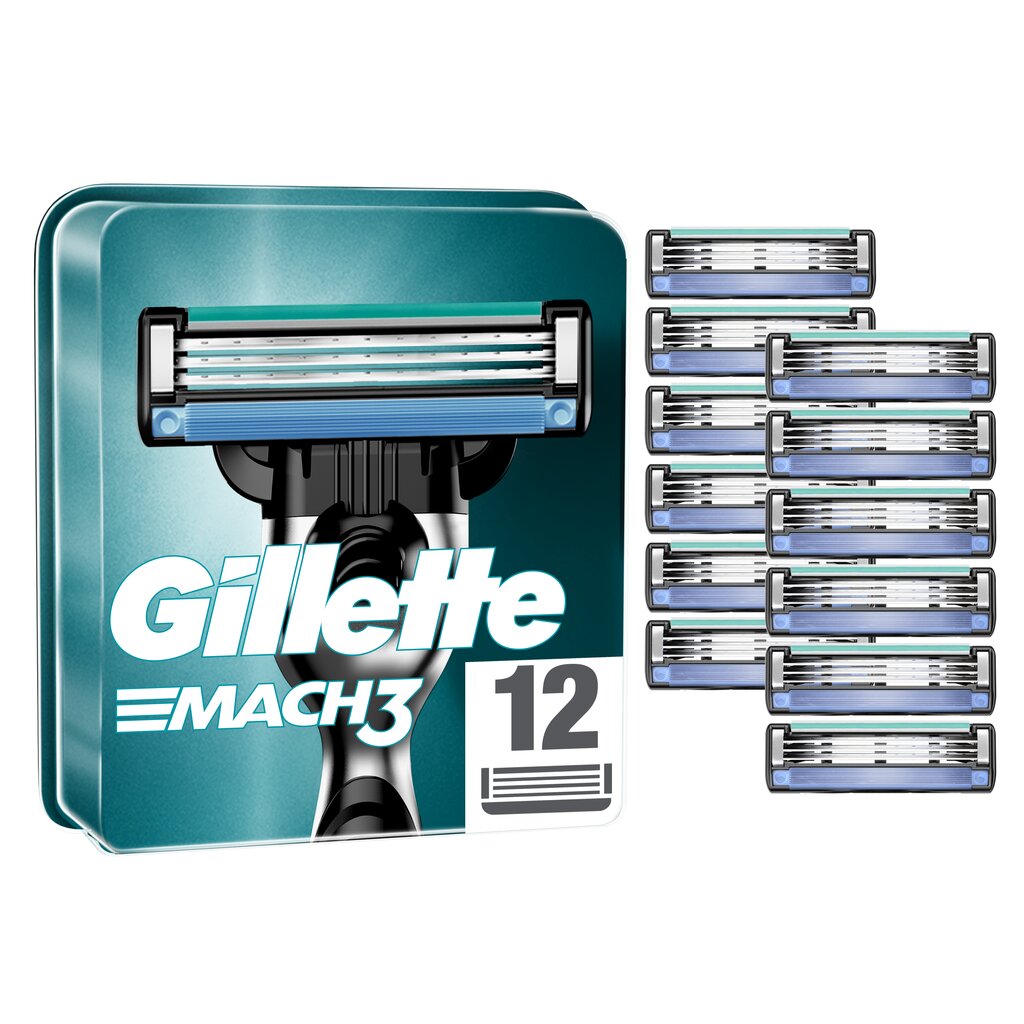 Raseerimispead Gillette Mach3 12 tk цена и информация | Raseerimisvahendid | hansapost.ee