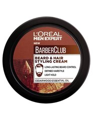 Habet kujundav kreem L'Oreal Paris Men Expert Barber Club meestele, 75 ml hind ja info | Raseerimisvahendid | hansapost.ee