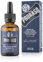 Масло для бороды Proraso Azur Lime, 30 мл цена и информация | Средства для бритья и косметика | hansapost.ee