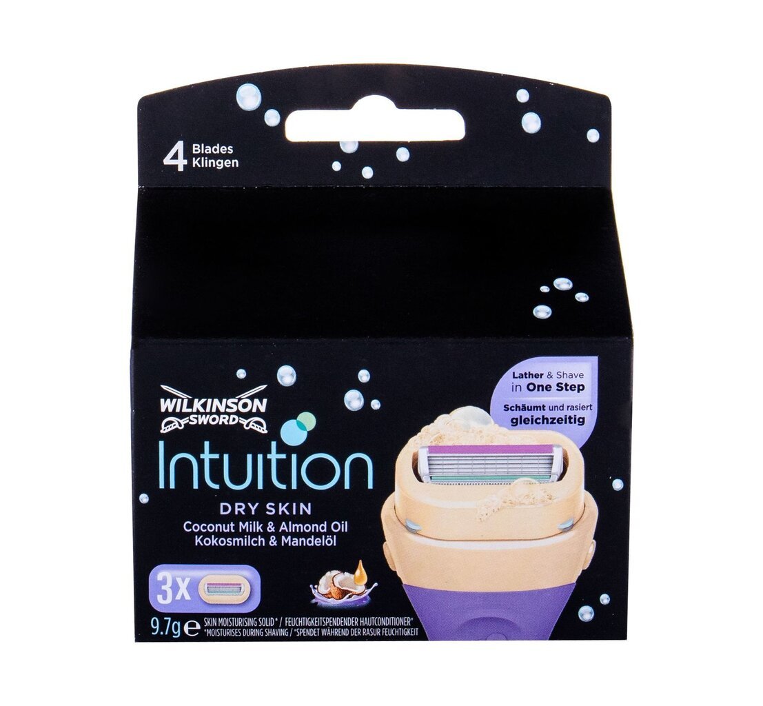 Raseerimisterad naistele Wilkinson Sword Intuition Dry, 3 tk цена и информация | Raseerimisvahendid | hansapost.ee