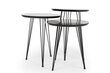 3-osaline diivanilaua komplekt Kalune Design 562, hall/must цена и информация | Diivanilauad | hansapost.ee