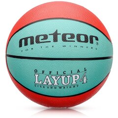 Баскетбольный мяч METEOR LAYUP, размер 4, синий/красный цена и информация | Meteor Баскетбол | hansapost.ee