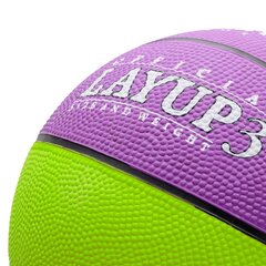 Korvpalli pall METEOR LAYUP, 3 suurus, roheline/lilla цена и информация | Баскетбольные мячи | hansapost.ee