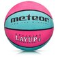 Korvpallipall Meteor LAYUP #4 roosa/sinine цена и информация | Korvpallid | hansapost.ee