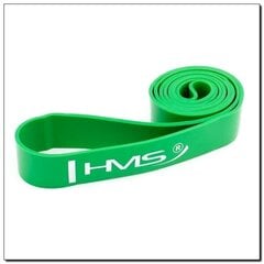 Тренировочная лента HMS, зеленая цена и информация | Фитнес-резинки, гимнастические кольца | hansapost.ee