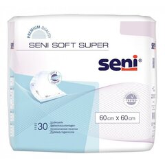 Впитывающие пеленки Seni Soft Super, 60x60 см, 30 шт. цена и информация | Подгузники, прокладки, одноразовые пеленки для взрослых | hansapost.ee