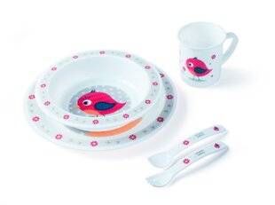 CANPOL  Пластиковая посуда и набор столовых приборов, 5 частей 4/401, птица цена и информация | Детская посуда, контейнеры для молока и еды | hansapost.ee