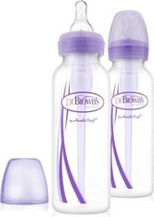 Бутылочки DR. BROWNS с узким горлышком OPTIONS +, 250 мл, 2 шт., SB82505 цена и информация | Бутылочки и аксессуары | hansapost.ee