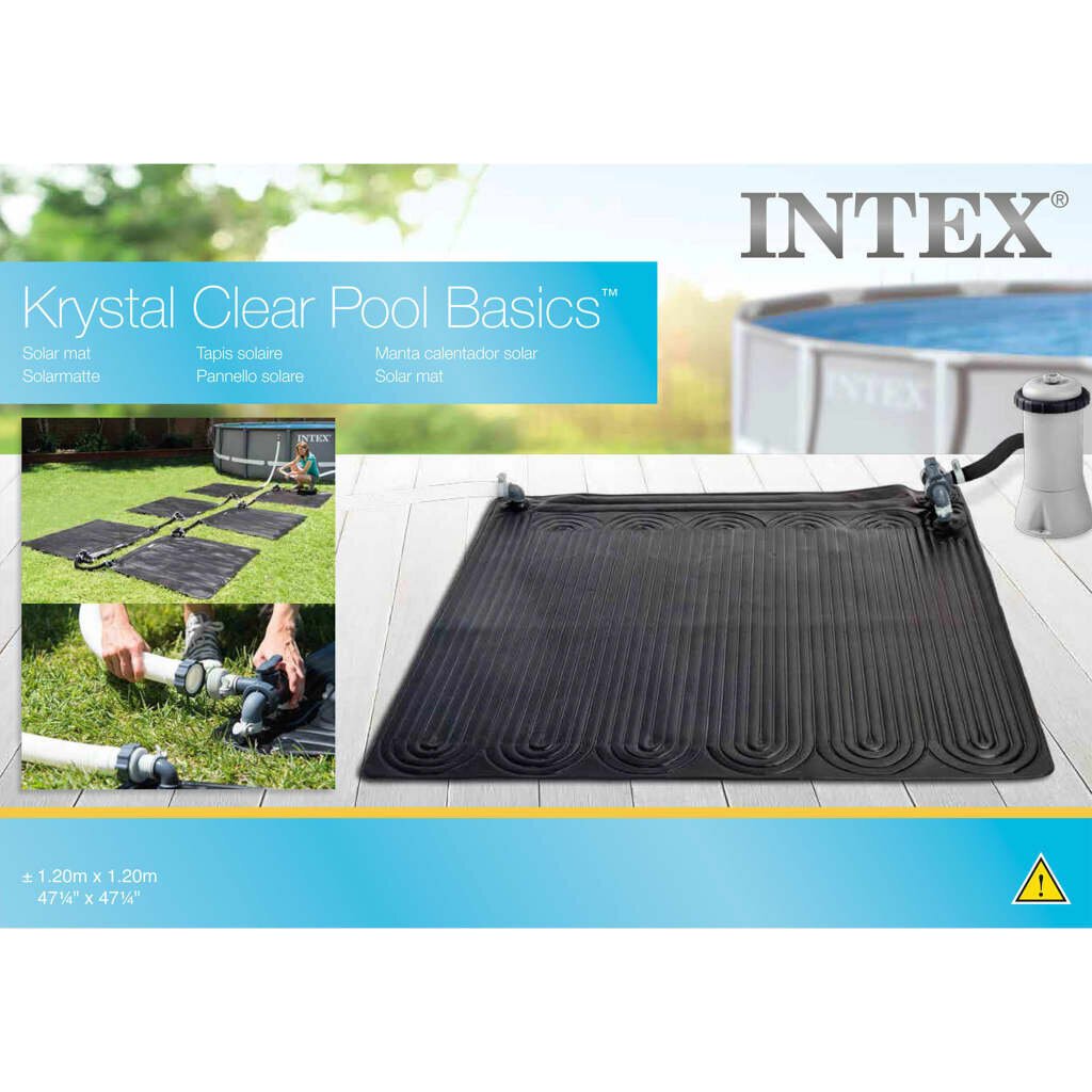 Intexi päikeseenergial töötav küttematt PVC 1,2 x 1,2 m, must 28685 цена и информация | Basseinitarvikud | hansapost.ee
