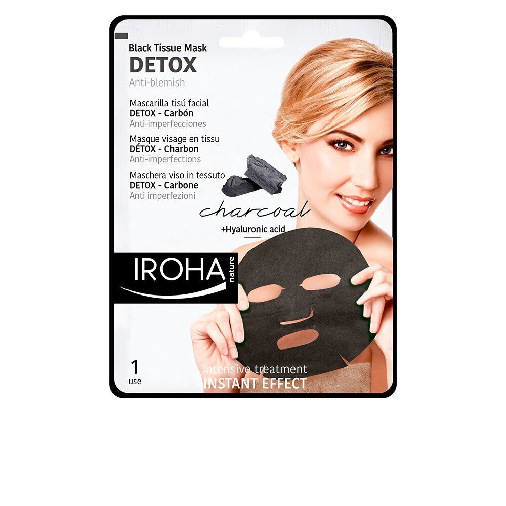 Näopuhastaja Detox Charcoal Black Iroha hind ja info | Näomaskid ja silmamaskid | hansapost.ee