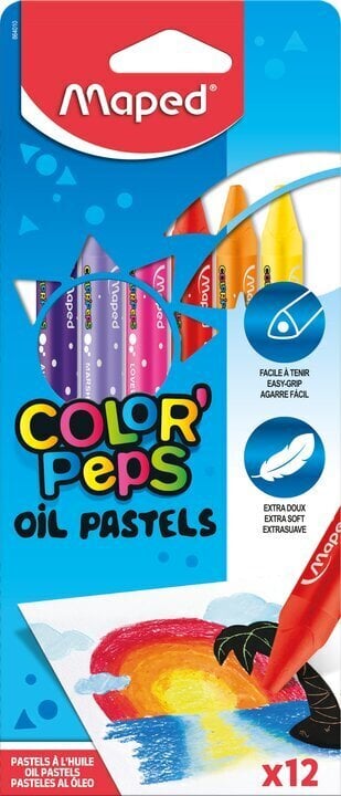 Õlipastellid ColorPeps, 12 värvi hind ja info | Kunstitarbed, voolimise tarvikud | hansapost.ee
