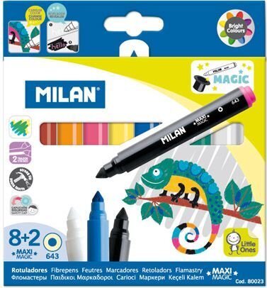 Viltpliiatsid Milan 8+2 Maxi - 80023 hind ja info | Kunstitarbed, voolimise tarvikud | hansapost.ee