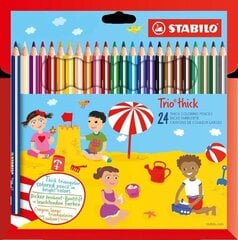 Цветные карандаши Trio thick 24 шт. цена и информация | Принадлежности для рисования, лепки | hansapost.ee