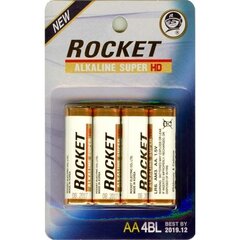 Батарейки Rocket Alkaline High Drain LR6 AA, 4 шт. цена и информация | Батерейки | hansapost.ee