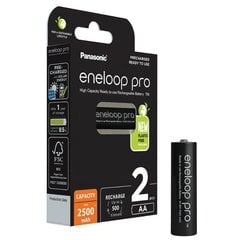 Panasonic eneloop аккумуляторные батарейки pro AA 2500 2BP цена и информация | Батерейки | hansapost.ee