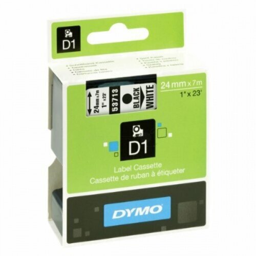 Dymo lint D1 24mmx7m must/valgel 53713/5 цена и информация | Printeritarvikud | hansapost.ee