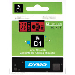 Dymo lint D1 12mmx7m must/pun. 45017/5 hind ja info | Printeritarvikud | hansapost.ee